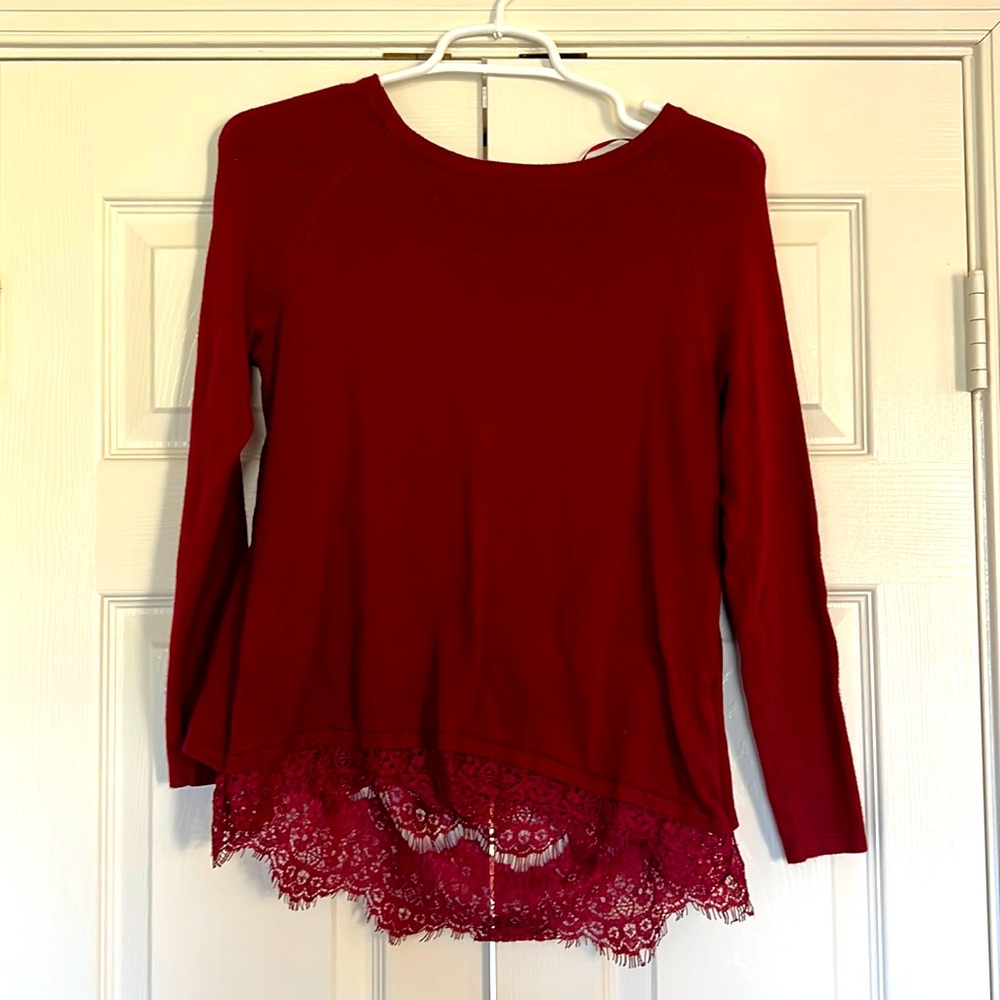 Gorgeous All at Once Maroon Sweater, Size Small